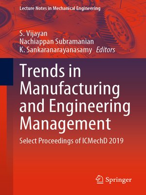 cover image of Trends in Manufacturing and Engineering Management